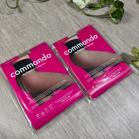 Commando Dig Free Luxury Leg Wear Everyday Crochet Tights HNT04 Nude Tan Buff L